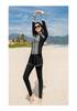Plus Size Women's Jellyfish Pattern Two-Piece Wetsuit with Zipper: Long Sleeve Surfing Suit for Snorkeling, Hot Springs, and Beach Swimming