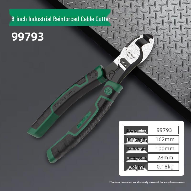 Tuosen Elektriker Trådverktyg: 6", 8", 10" Kabelavbitare, Klippverktyg, Tänger och Avisoleringsverktyg.