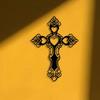 Vintage Metal Wall Cross Ornament Iron Art Decor Home Gift Cafe