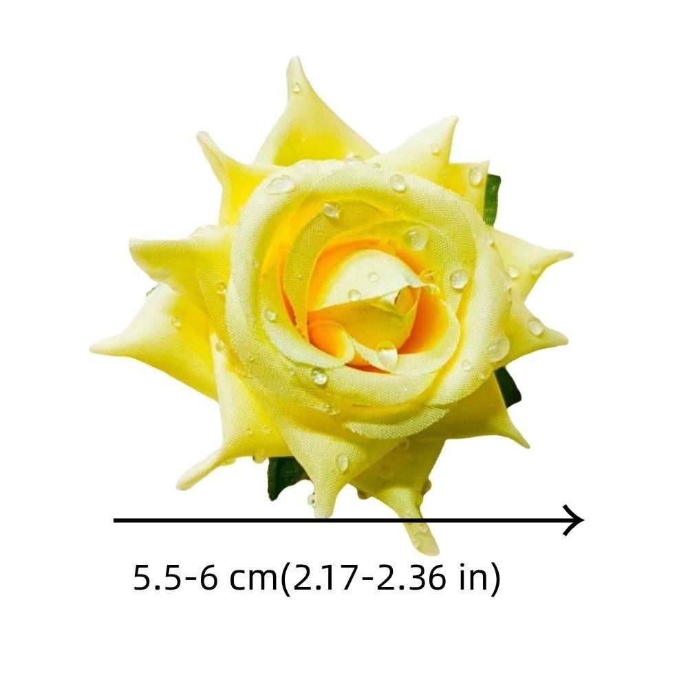 10pcs 3D Dew Drops Artificial Rose DIY Elegant Flower Arrangement  Home Decor