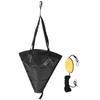 24in Portable Boat Anchor Float Set Accessory for Yacht Rubber Dinghy Kayak  Fishing Boatblack