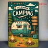 Vintage Metal Camping Sign 30x20cm Rustic Garage Bar Home Decor