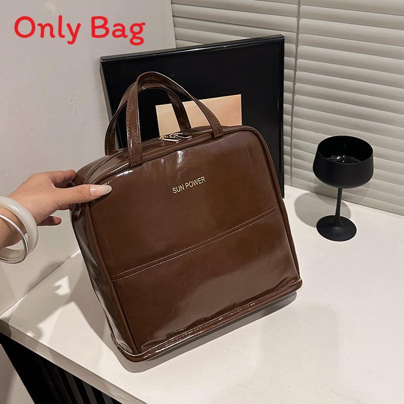 Minimalist Pu Handbag With Double Shoulder Straps For Commuting And Casual Wear