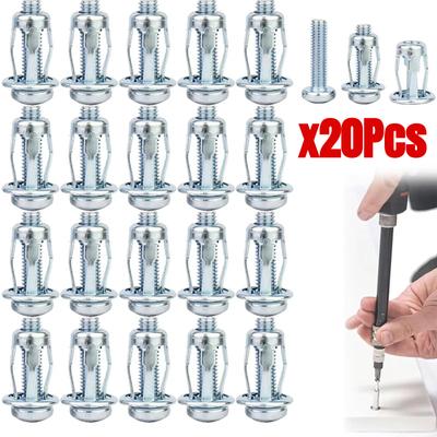 Petal Rivet Lock Nuts with Screw Fixed License Plate for Car Screw Iron Skin Car Metal Screw Jack Nuts Hollow Wall