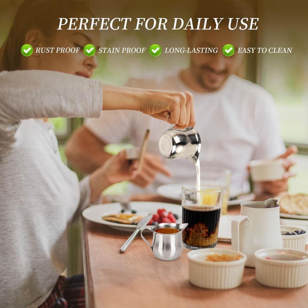 With Pouring Spout Milk Frothing Pitcher Silver Espresso Pitcher Cup New Coffeeware