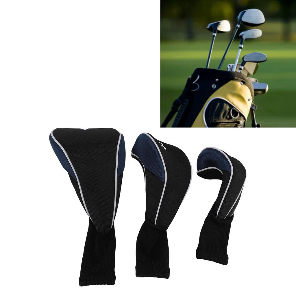 3PCS   Head Covers for Driver Fairway Woods     Elastic   Neck Headcovers Set