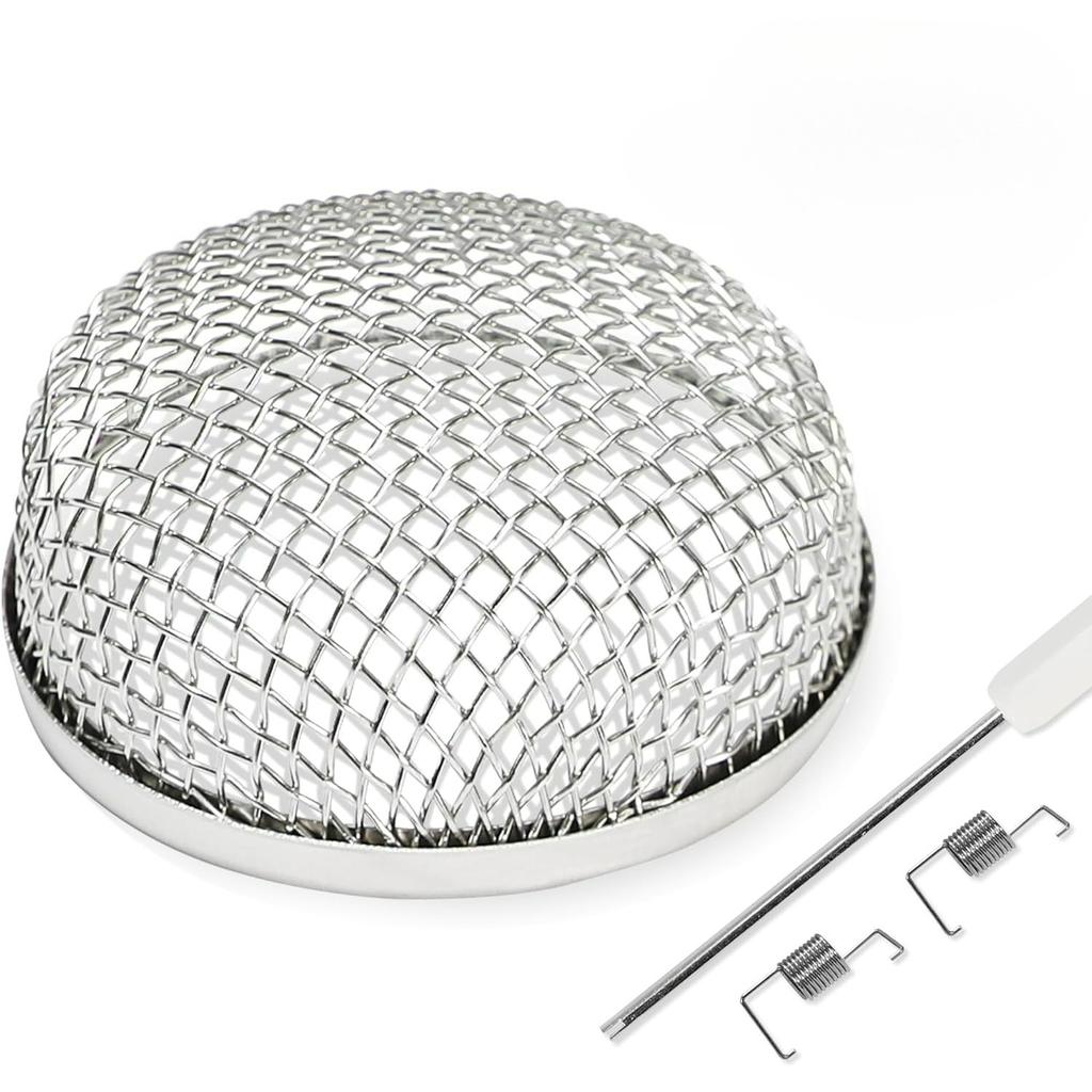 RV Furnace Vent Screen, Bug Screens Heater Vent Cover for Camper with Installation Tool and Silicone Rubber, 2.8 x 1.3 Inch, 2 Pack