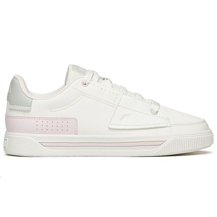 Anta Comfortable Versatile Non-Slip Shock Absorbing Wear-Resistant Low-Top Sneakers Women sneakers White Pink 122148001R-2