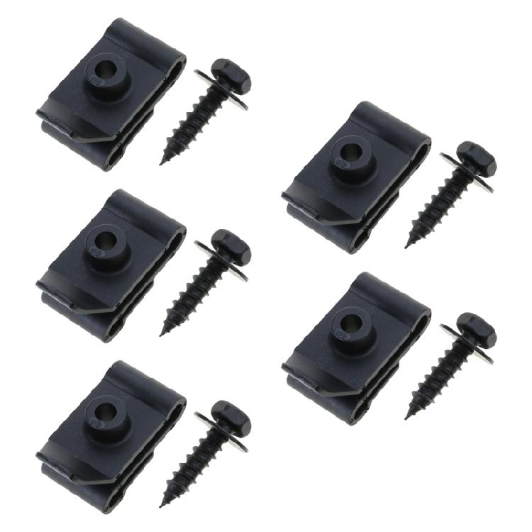 

5/10Pcs Metal U-Type Screw Fastener Clip Car Screw Base Anti-rust Clamp Fastener