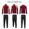 New Football Jersey Half Zipper Trousers Club Game Jersey Training Jersey Printed Student Football Suit