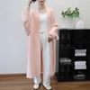 Imitation mink velvet lazy wind sweater jacket women's long autumn and winter new belt temperament knitted cardigan