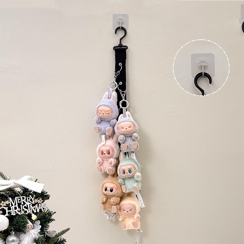 Labubu Doll Storage Artifact Creative Labubu Doll Wall Artifact Hanging Wall Plush Toy Storage Display Tool Door Decoration