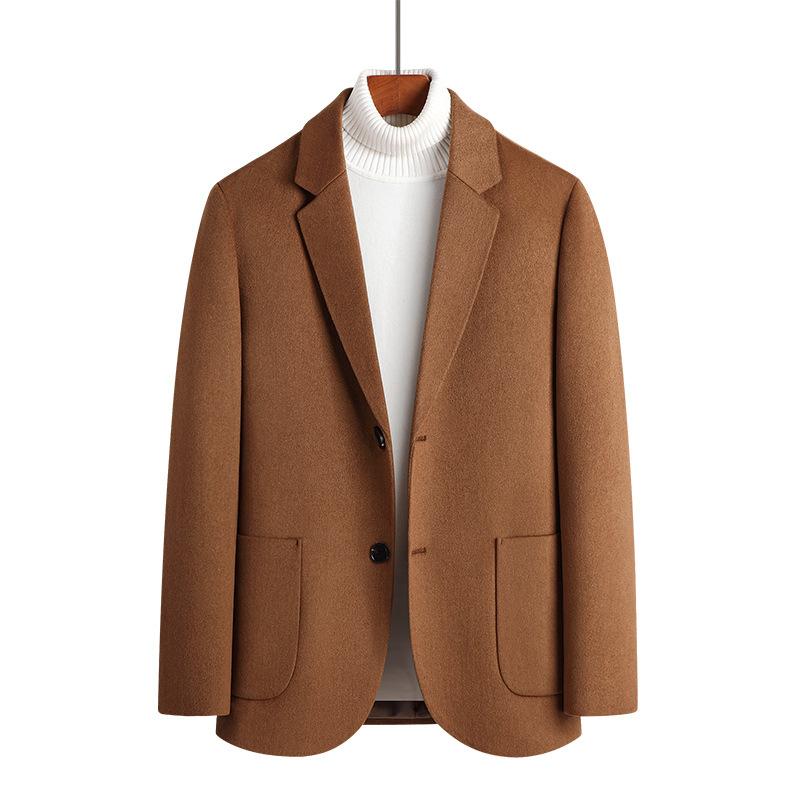 Casual Suit Autumn and Winter Woolen Suit Men's Korean Version Slim Wool Small Suit Men's Woolen Jacket Top
