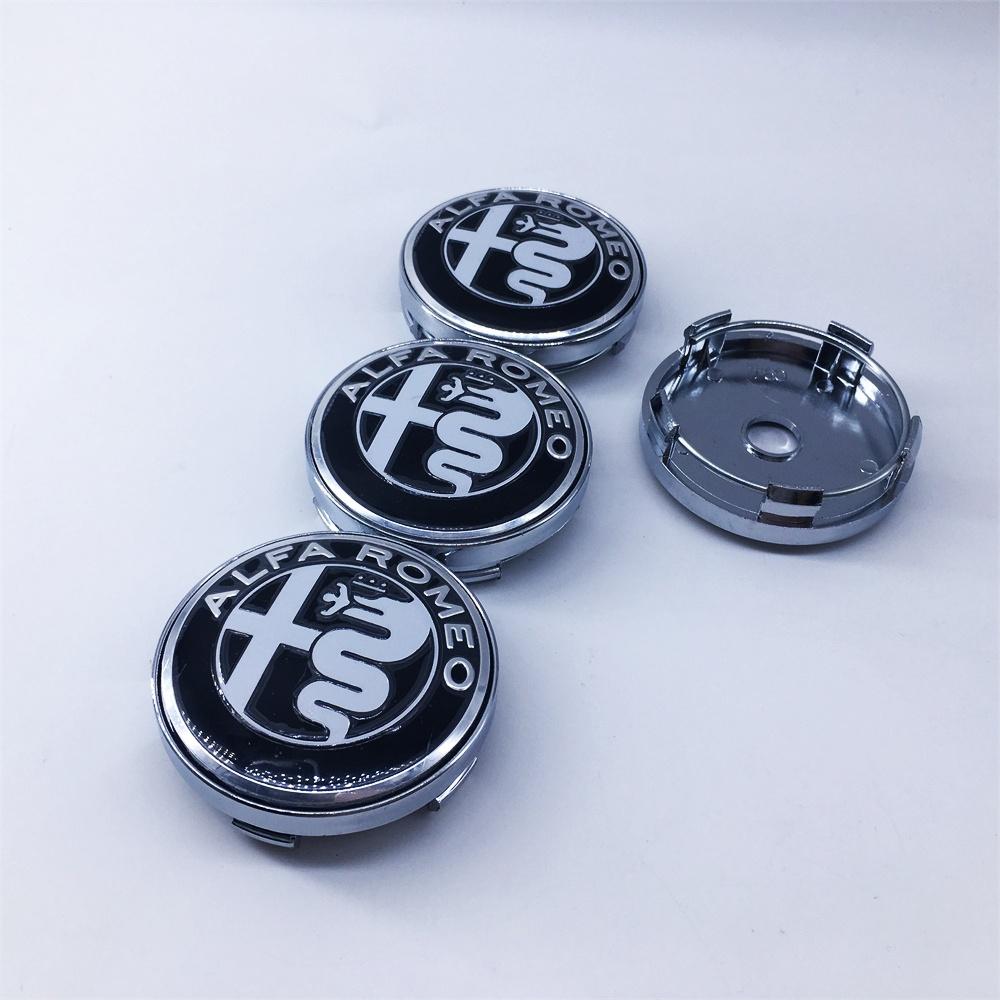 

Для Alfa Romeo 2026 Горячая наклейка 4 шт. 60 мм T60 030 Giulietta GT Mito Brera Giulia Для Alfa Romeo GTAM Логотип ступицы колеса автомобиля Модификация 4pcs 60mm silver cap черный белый