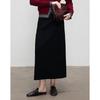 Dmana Silk-Wool Blend Elastic Waist Midi Skirt