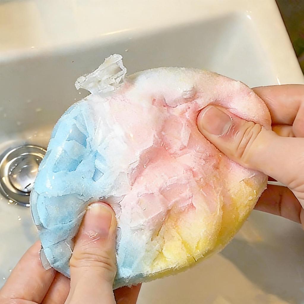 Wax-Cracked Soft Rubber Stress-Relieving Ball Rainbow Crispy Ball Rebound Relaxing Calm Down Gadget Hand Squeeze Toy Fidget Ball