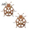 Ladybug Garden Ornament Metal Decor for Outside, Cute Ladybugs Yard Art Lawn Patio Ornaments, Wall Sculptures & Statues, Outdoor Fence Decorations