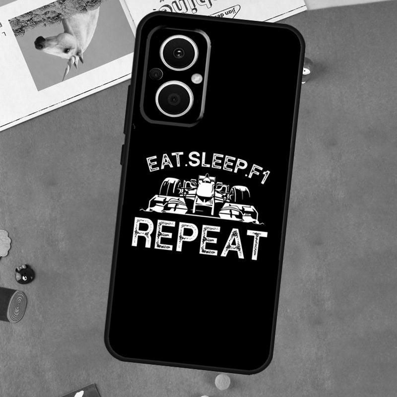 

Eat Sleep F1 Repeat Case For OPPO Reno 8 7 Lite 6 5 4 3 8T 2Z 4Z 5Z Find X5 X3 X2 Lite Neo X6 Pro Back Cover OPPO Reno8 Lite