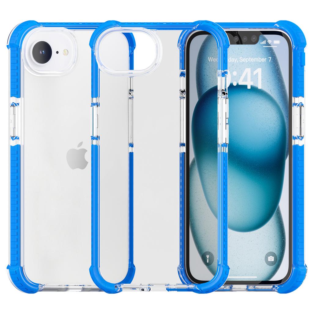 Für iPhone 16e Hülle 3-in-1 Sturzschutz TPU+TPE+Acryl Handyhülle
