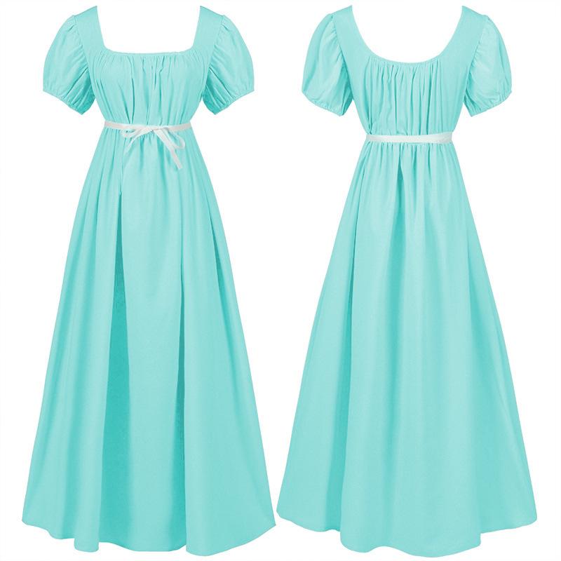 Frühling 2025 Damen Mittelalterliches High-Waist Bridgerton Cosplay-Kleid