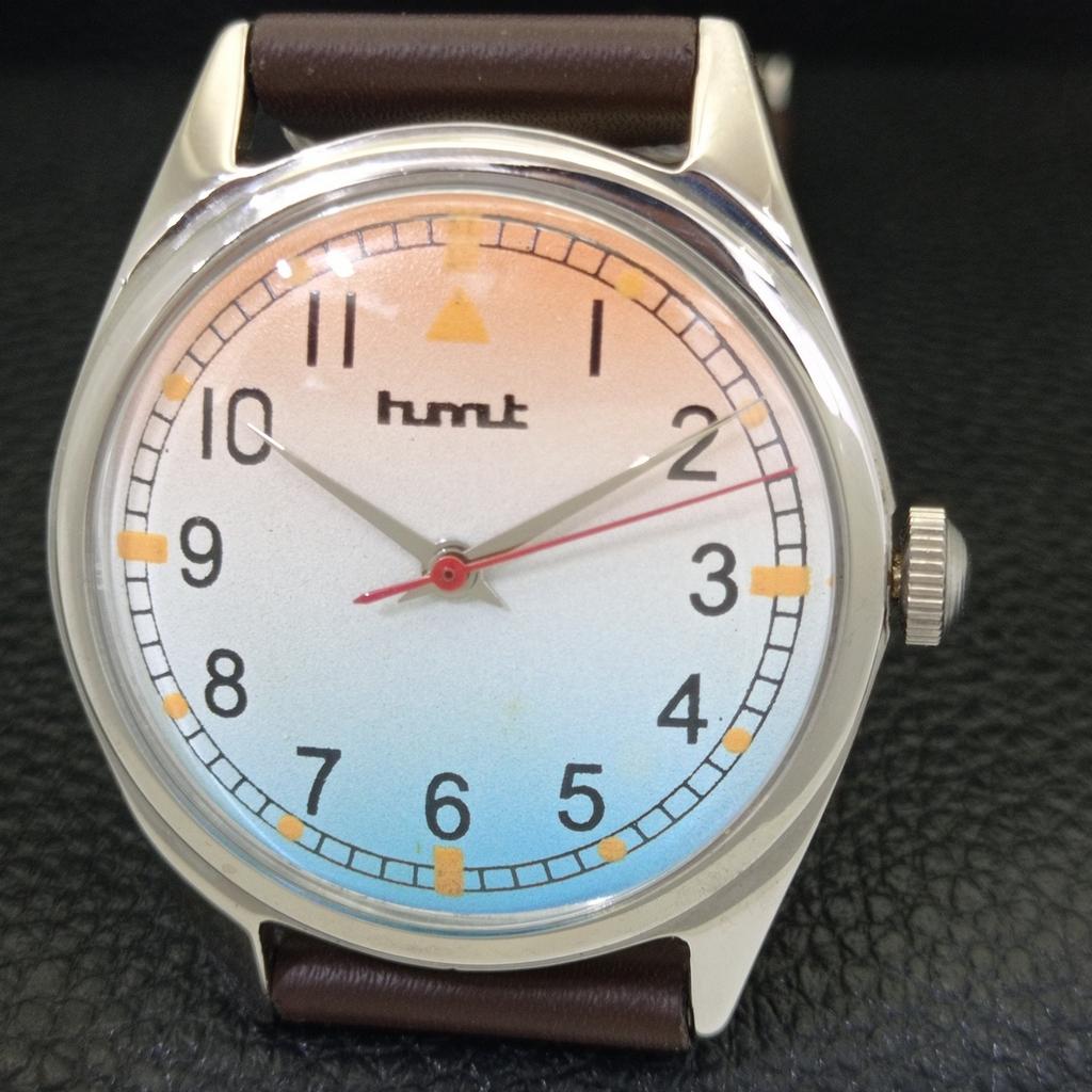 INDIAN VINTAGE HMT HAND-WINDING MENS WRIST WATCH A702805-1 R211-a702805