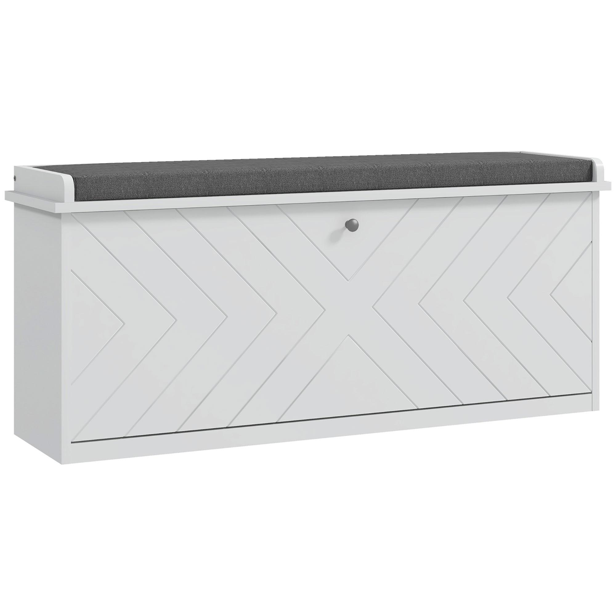 10-Shoe Storage Bench, with Padded Top