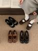 French Soft-soled Beanie Shoes Children 2025 Autumn Bow Temperament with Skirt Evening Single Shoes Commuter Mary Jane Shoes