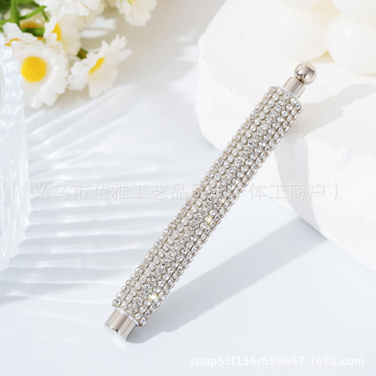 Diamond Nail Art Cat s Eye Cylinder Magnet Tool Fancy Lightning Magnet Multifunctional Magnet white