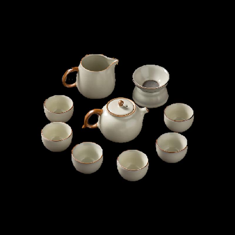 GRACEKOO Ru Kiln Yikai 10-Piece Tea Set