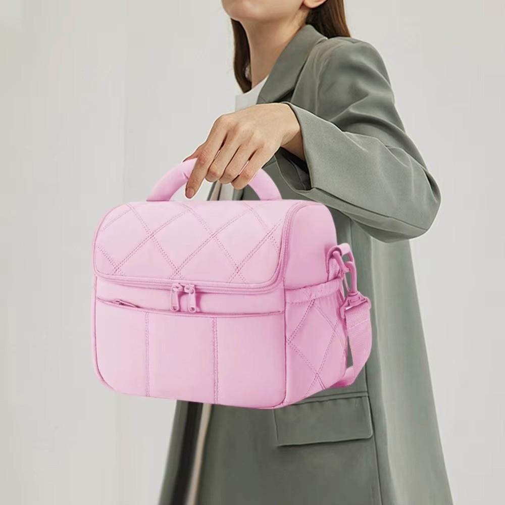 Měkká chladicí taška na oběd, izolovaná, prošívaná, puffer, úložná taška na oběd, přenosná termotaška, do školy