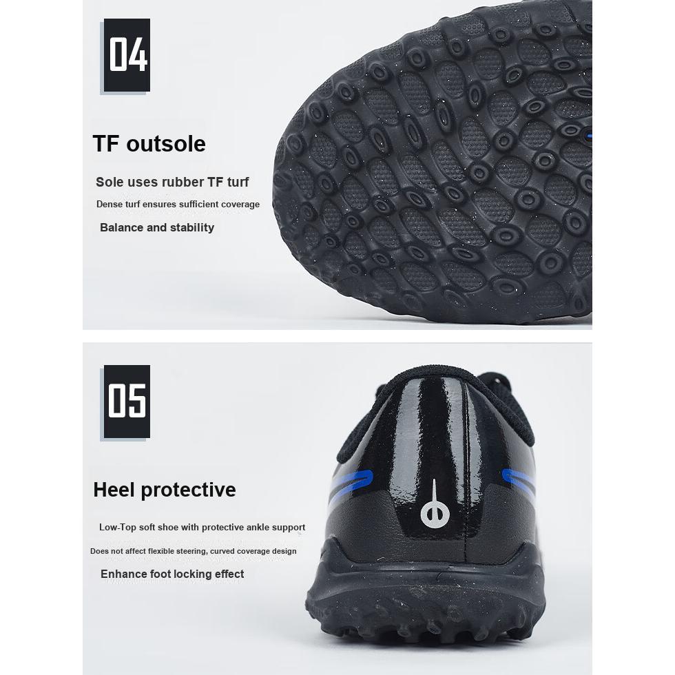 Nike Tiempo Legend 10 Club TF GS Shadow Pack Kids Sneakers Black Hyper-Royal Chrome DV4355-040