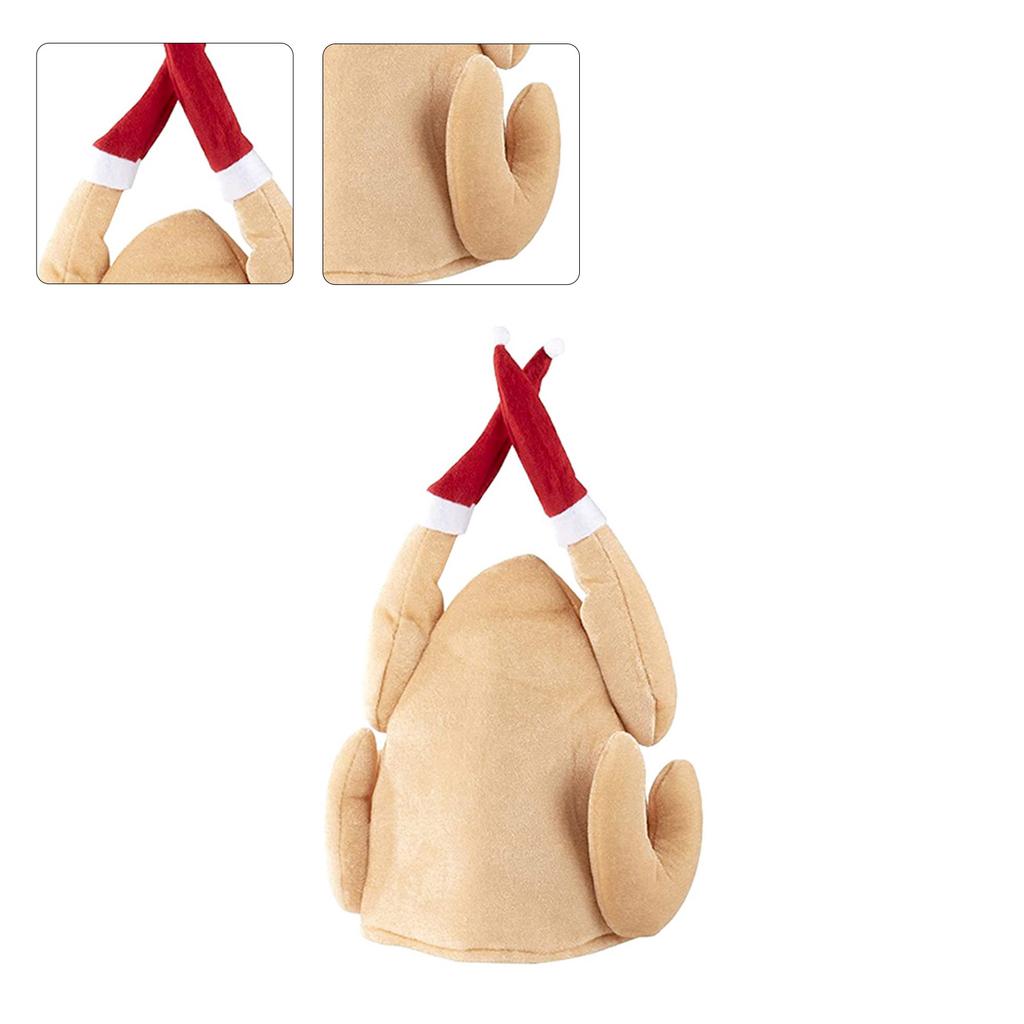 Adult Teenagers Funny Stereo Turkey Hat Thanksgiving Hat Women Ladies Hats Carnival Christmas Party Dress Up Hat