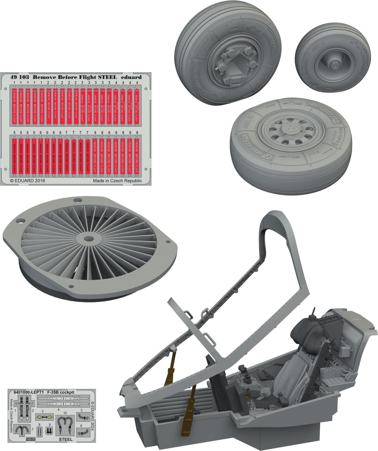 

Eduard Big Shin Parts Set Пластиковые детали для модели EDUSIN648130 1/48 F-35B (для Тамии)