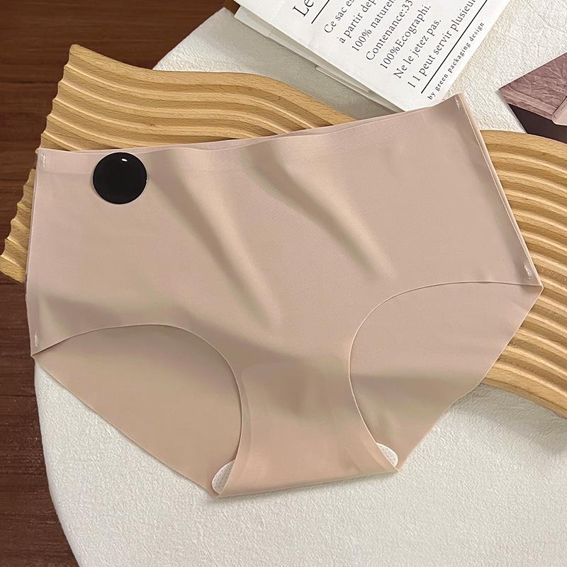 

Женское бесшовное шелковое нижнее белье Mulberry, не оставляющее следов, ультратонкие сексуальные эластичные мягкие треугольные трусики с высокой талией M-XL XL светло-розовый