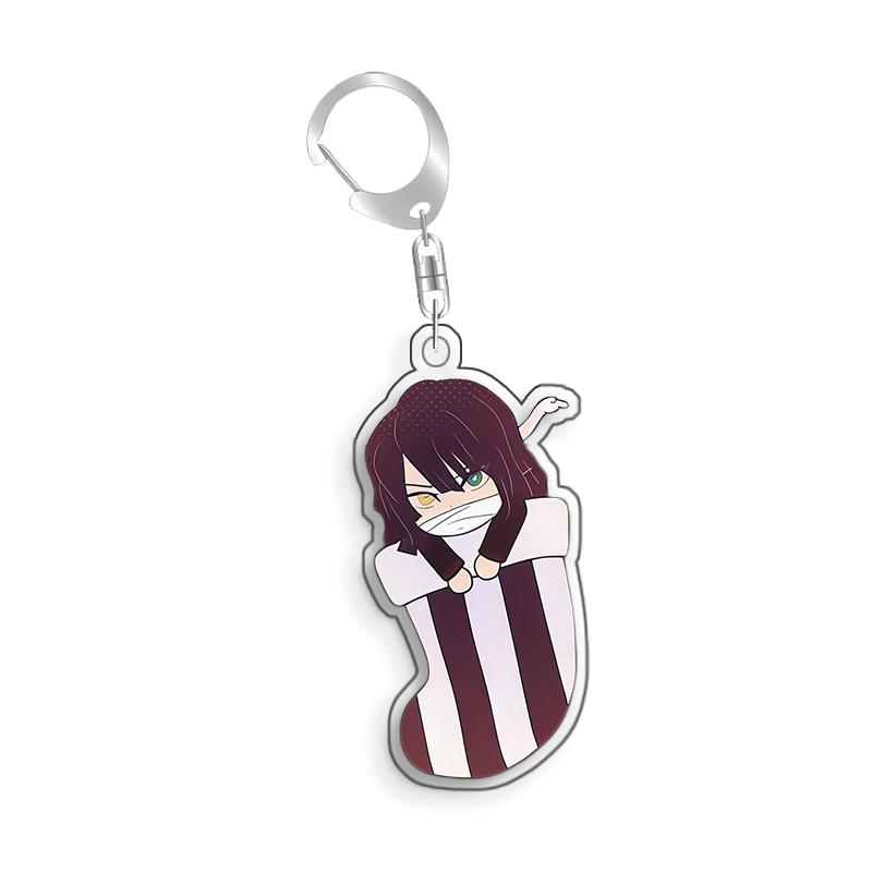 For Demon Slayer Genya Shinazugawa Tsuyuri Kanao Rengoku Kyojuro Acrylic Selfmade Cartoon Anime Keychain Pendant Toy Gift 5cm