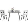 Kids Table and Chair Set, Toddler Table with 2 Chairs, Toddler Furniture Set, for Ages 3-8 Years - Grey