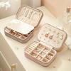 New Portable Jewelry Box Jewelry Organizer Display Travel Jewelry Case Boxes Button Leather Storage Zipper Jewelers
