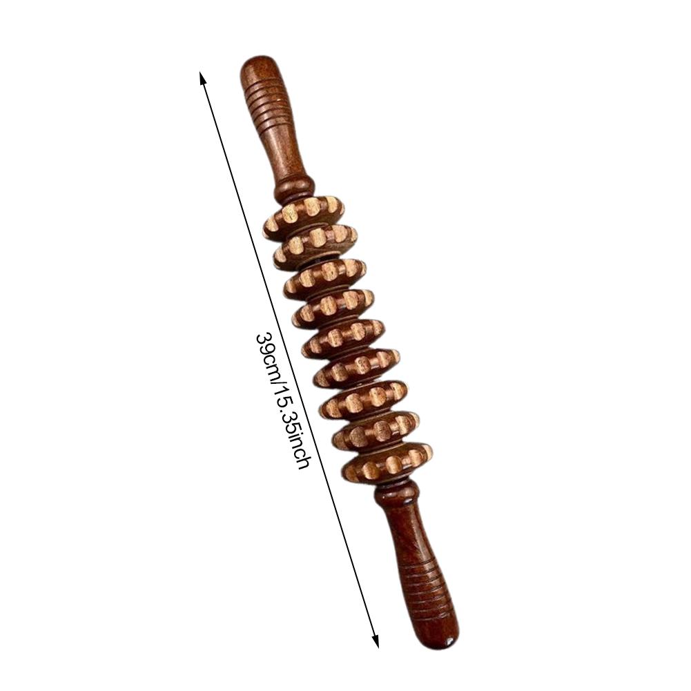 9/12 Rollen Holz-Bauchmassagegerät, Hand-Roller-Stick, Triggerpunkt, manuelle Massagewerkzeuge aus Holz zur Linderung von Cellulite-Körpermuskelschmerzen