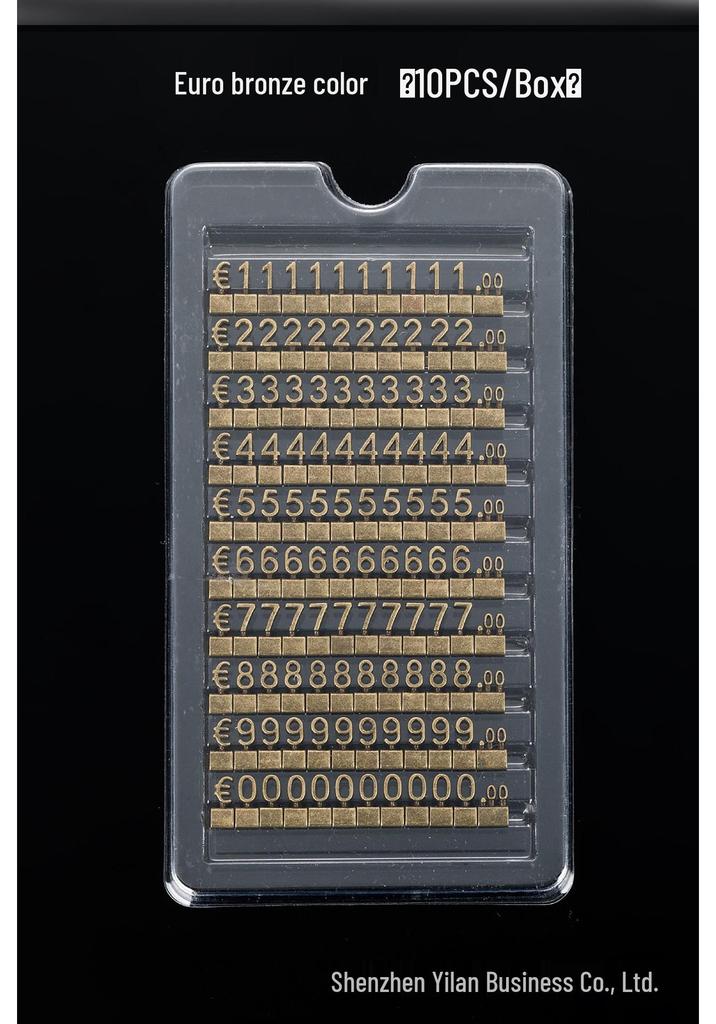 Gold Perfume Metal Currency Price Tags for Jewelry Accessories 3D Ornaments