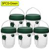 5/1PCS Reusable Wasp Trap Outdoor Hanging Transparent Insect Catcher Boxes Household Garden Farm Protector Pest Control with Lid