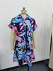 2026 Women's Summer Floral Print Short-Sleeve Cardigan Dress