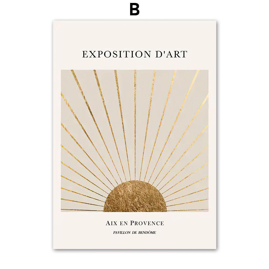 

Скандинавский абстрактный золотой постер с коралловым цветком, настенная живопись на холсте, картина для спальни, гостиной, украшения дома, принты, Pintura 30X40cm No Frame