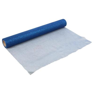 Shiny Blue Mesh Tulle Organza