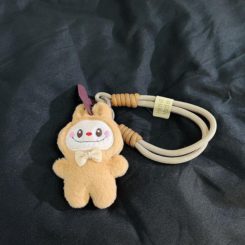 Blue Canvas Plush Toy Phone Case Hanging Rope Accessory Cartoon Backpack Key Pendant Chain