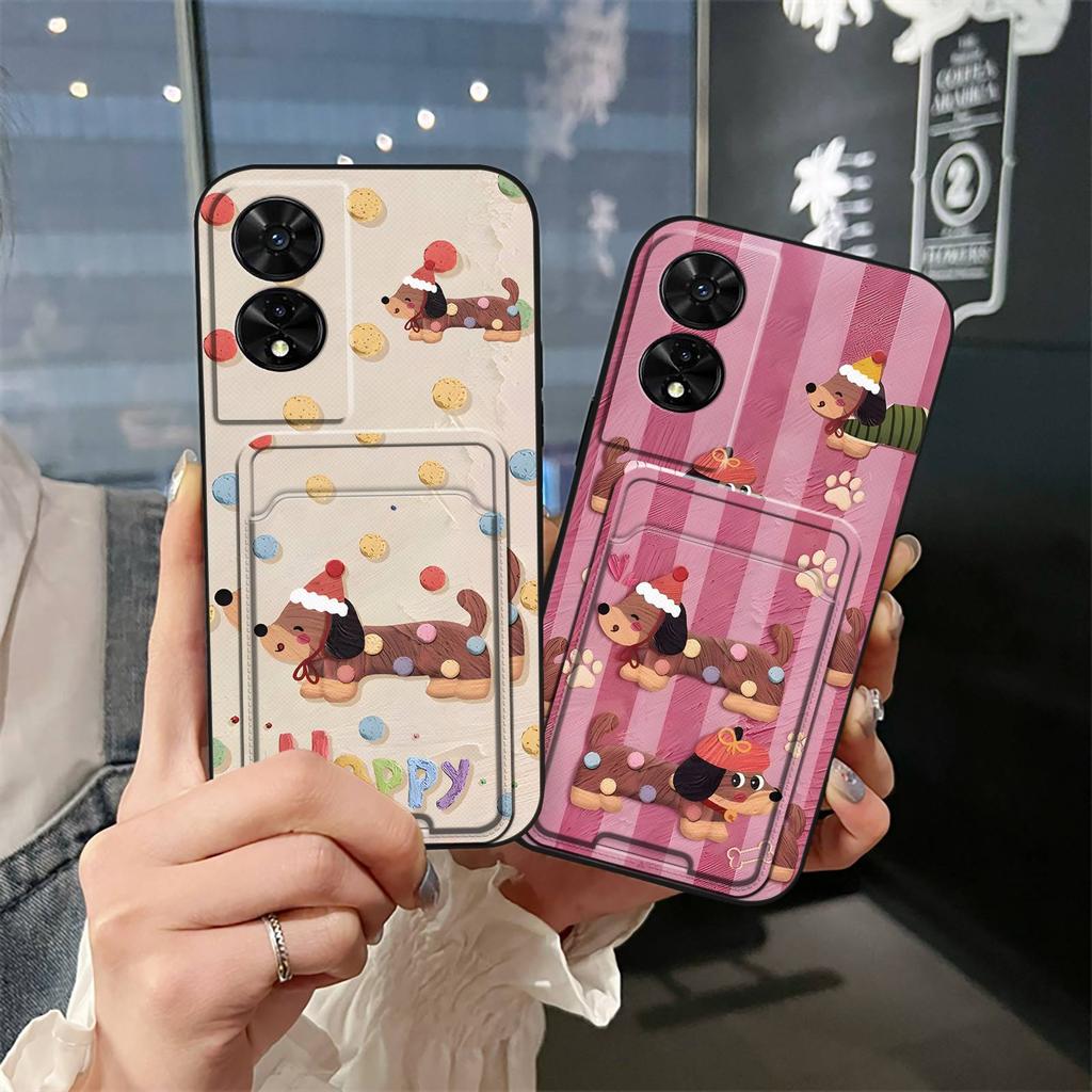 Card Sleeve Graffiti Phone Case For TCL 505/T509K/T5094 Protective Anti-knock TPU Card Bag Dirt-resistant Full Wrap Cute