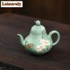 181ml Creative Yixing Purple Clay Teapots Handmade Siting Pot Raw Ore Bean Green Sand Mud Kettle Zisha Tea Set Ornaments Gifts