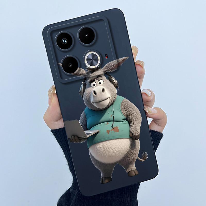 For Infinix Note 40 Pro Plus 40X 4G 5G Phone Case Cute Cartoon Flower Protective Liquid Silicone Soft Back Cover Ultrathin Shell