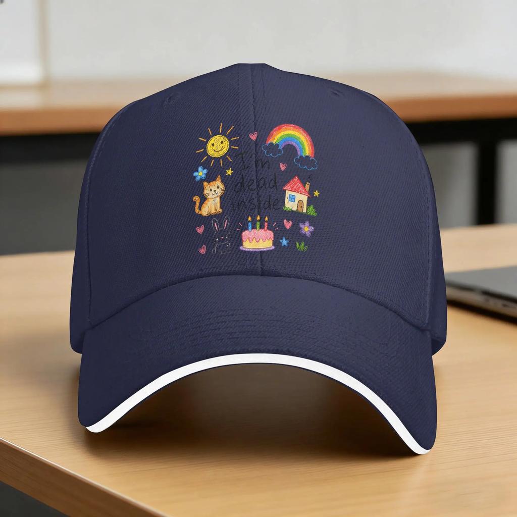 Im Dead Inside Baseball Cap UnisexTeens Design Hip Hop Hats Summer Trendy Tennis Skate SunProof Baseball Caps