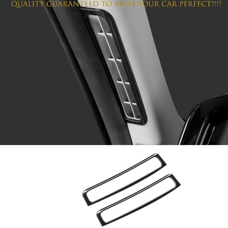 For Hyundai Elantra 2021-2023 Black Steel A Pillar Air Outlet Vent Cover Trim 2X