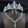 3Pcs Crown Bridal Jewelry Sets for Women Princess Tiaras and necklace earrings Prom Birthday Wedding Tiaras and Crowns Set